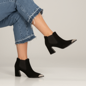 Bottines Noir bout argenté - Bruno Premi