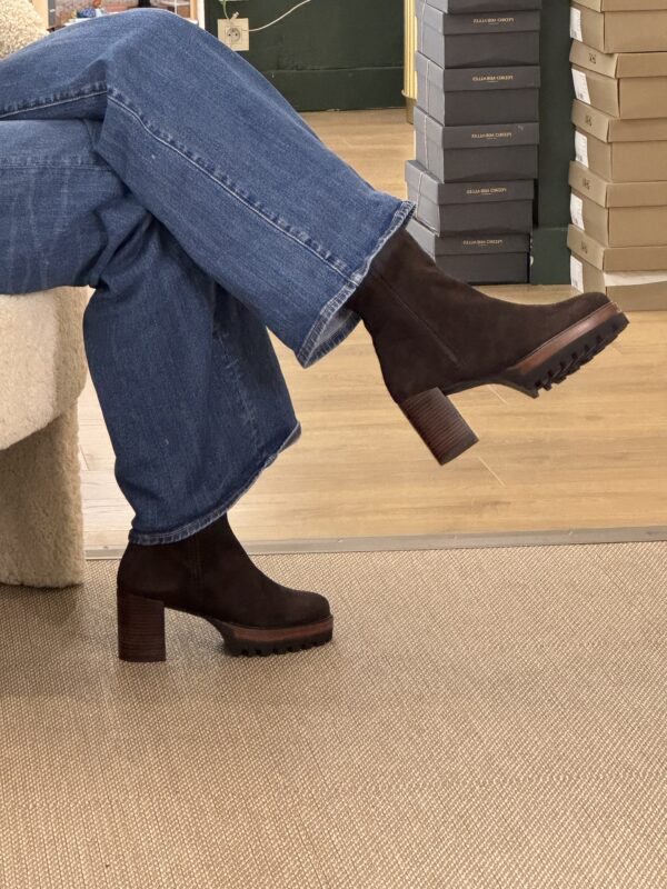 Bottine femme marron