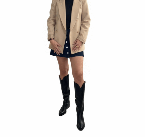 Botte en cuir noir Tiag – Image 2