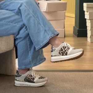 Baskets Léopard Beige Plateforme Liu Jo