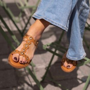 Bibi Lou Sandales Camel Plate