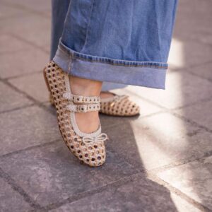Ballerines Bibi Lou Tressées Beige Crème